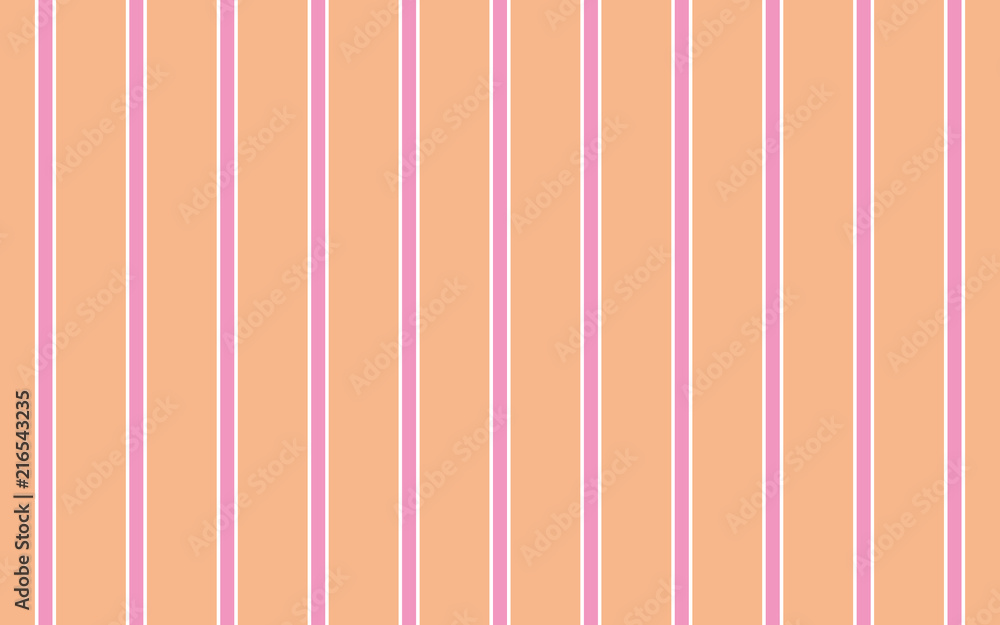 Wall mural geometric background of orange, pink and white stripes - Wall murals