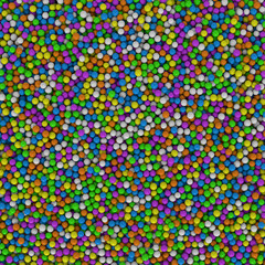 Fototapeta na wymiar Close up of colorful eatable sugar pearls. 3D rendering