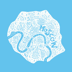 Cartoon Map of Moscow