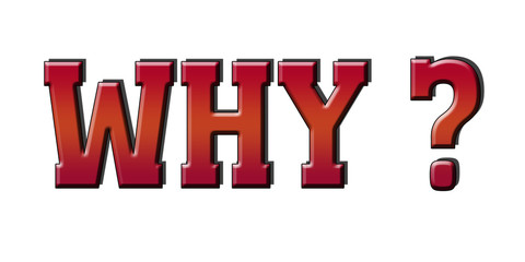 WHY ? Red 3d Button Logo Icon