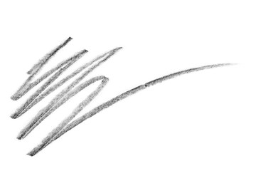 Pencil strokes, isolated on white background