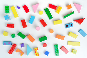 toys collection isolated on white background