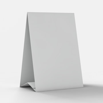 Mock up menu frame on table. 3D