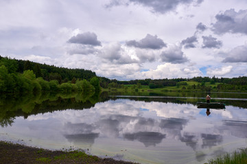 Clouds Reflection in Lake