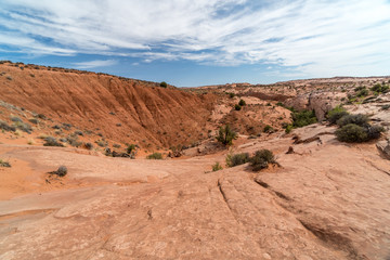 Hiking Trail Utah Slot Canyons