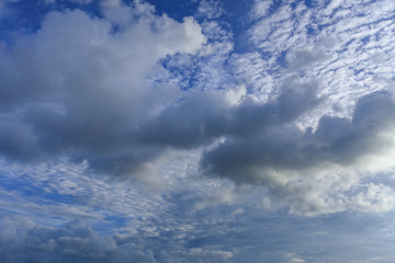 Beautiful clouds on blue sky,Nature background