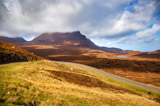 Highway A894 in the scottish highlands