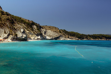 Fototapeta premium Beautiful beach for a holiday in Albania. Ionian Sea