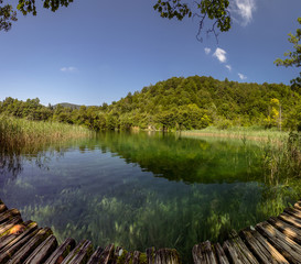 Beautiful view in Plitvice Lakes National Park. Croatia