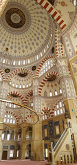 Naklejka premium Adana, Turkey - June 15, 2018. Images from inside the mosque. Adana Merkez Sabanci Cami. Adana - Turkey