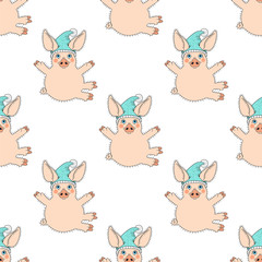 Happy chinese new year 2019 banner card of pig