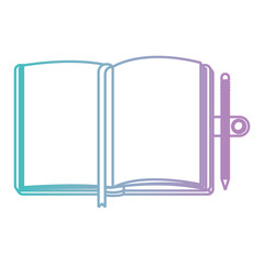 diary open with pencil vector illustration design