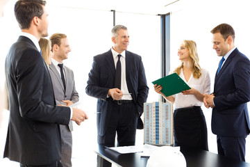 Business meeting of architects and investors
