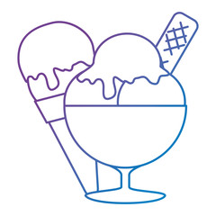 ice cream cup isolated icon