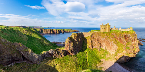Dunnottar Castle at the scottish coast near Stonehaven