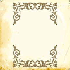 Vector baroque of vintage elements for design. 