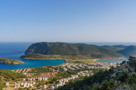 Cape Tisan on the Mediterranean sea coast. Mersin Province. Turkey.