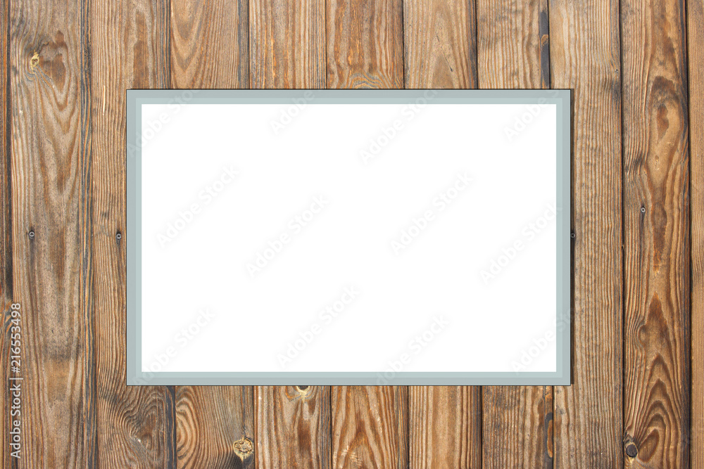 Aufkleber dark wood background texture. photo frame mock up. empty space for text design and message