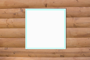 Brown wood plank wall texture background. Photo Frame Mock Up. Empty space for text design and message 