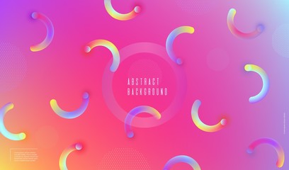 3d dynamic blurred shapes Abstract background Minimal geometric background Vector