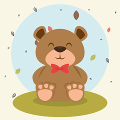 cute bear teddy animal character