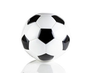 Single soccer ball isolated on a white background