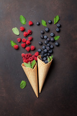 Ice cream with berries