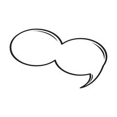 Isolated empty comic speech bubble