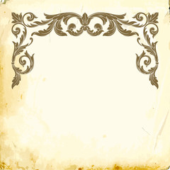 Vector baroque of vintage elements for design. 