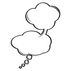 Isolated empty comic speech bubble