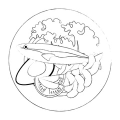 dish with salmon and broccoli