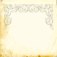 Vector baroque of vintage elements for design. 