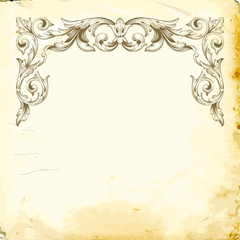 Vector baroque of vintage elements for design. 