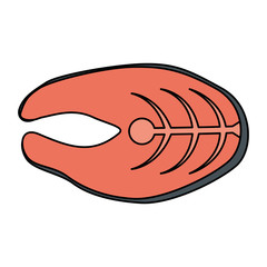 fresh salmon steak fish