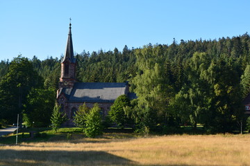 Fototapeta na wymiar An old church in Germany near the Schwarzwald forest
