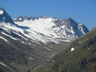 Ötztal with glacier  austria