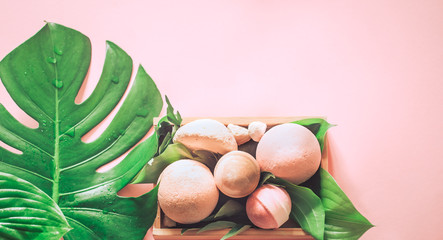 salt bath bombs still life