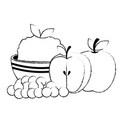 kitchen bowl with mashed potatoes with apples