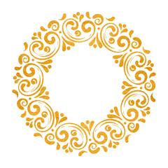 Elegant hand drawn retro floral frame