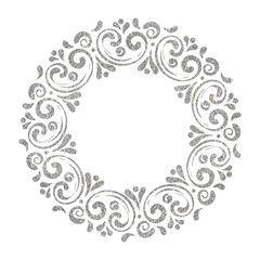 Elegant hand drawn retro floral frame