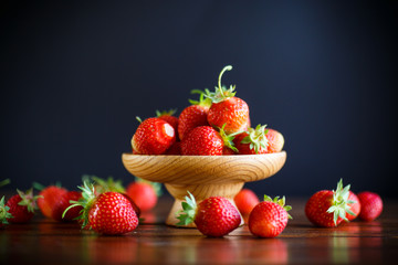 ripe red organic strawberry