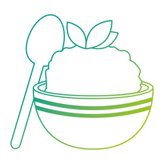 kitchen bowl with mashed potatoes and spoon