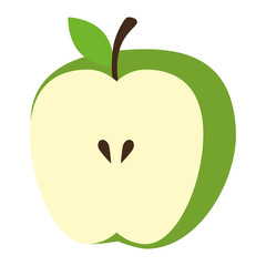 apple fresh fruit healthy vector illustration design