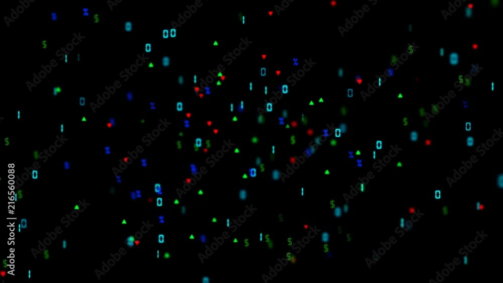 Poster scanning points of business activity. financial work. business vanity. flashing objects. the calcula
