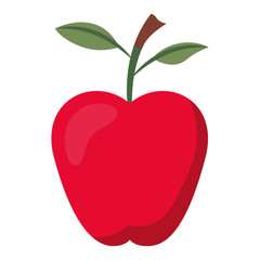 apple fresh fruit healthy vector illustration design