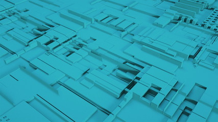 Sci fi space settlement, top view, 3d rendering illustration, computer generated backgdrop © turbomotion046