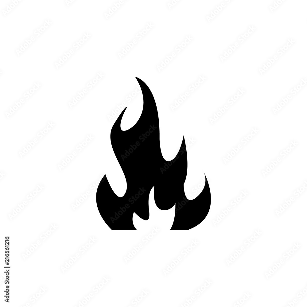 Poster flame icon. element of tattoo icon for mobile concept and web apps. glyph style flame icon can be us