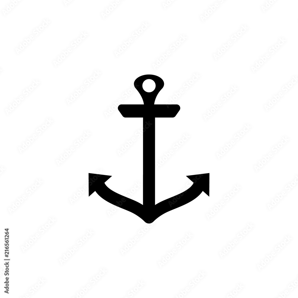 Aufkleber anchor icon. element of tattoo icon for mobile concept and web apps. glyph style anchor icon can be 