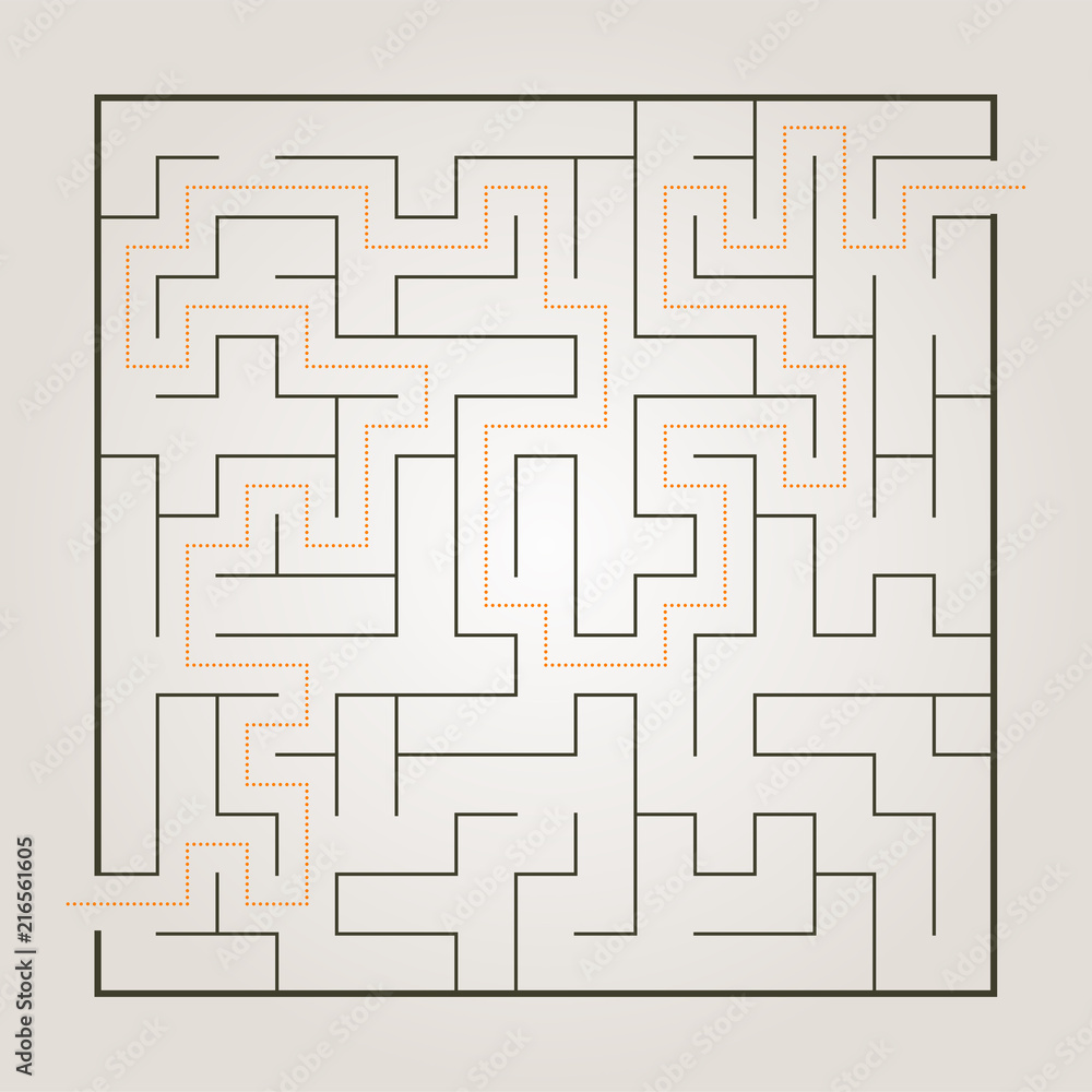 Wall mural simple maze