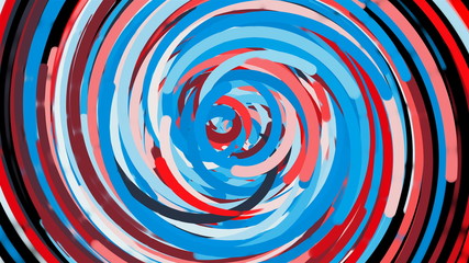 Fototapeta na wymiar Bright colorful circle lines, cartoon style backdrop, computer generated modern abstract background, 3d rendering